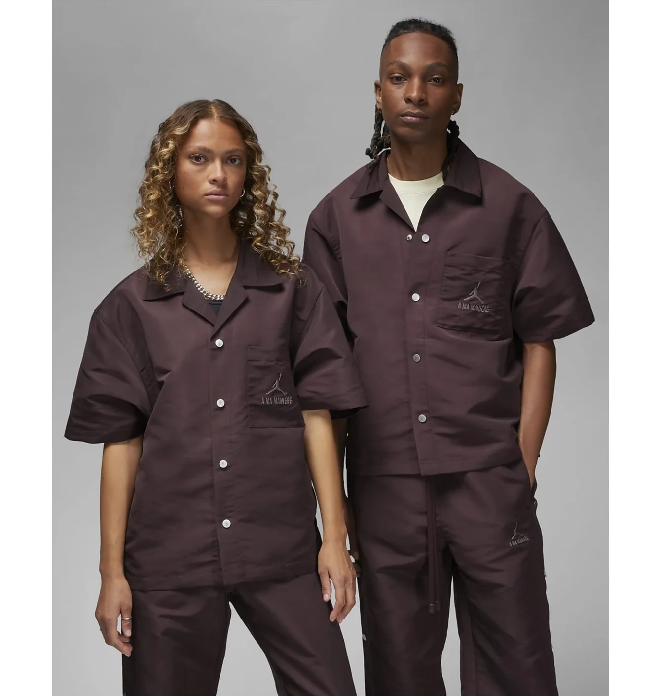 Рубашка Air Jordan X A Ma Maniére MenS Warm-Up Shirt Bordo