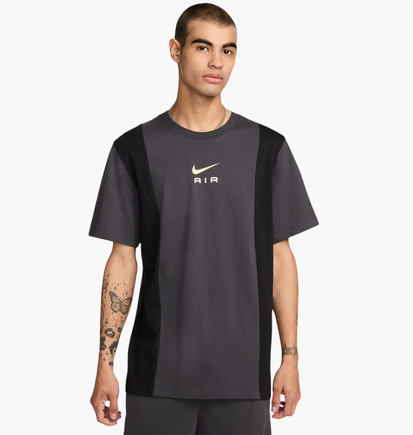 Футболка чоловіча Nike M Nsw Sw Air Ss Top Grey FN7702-070