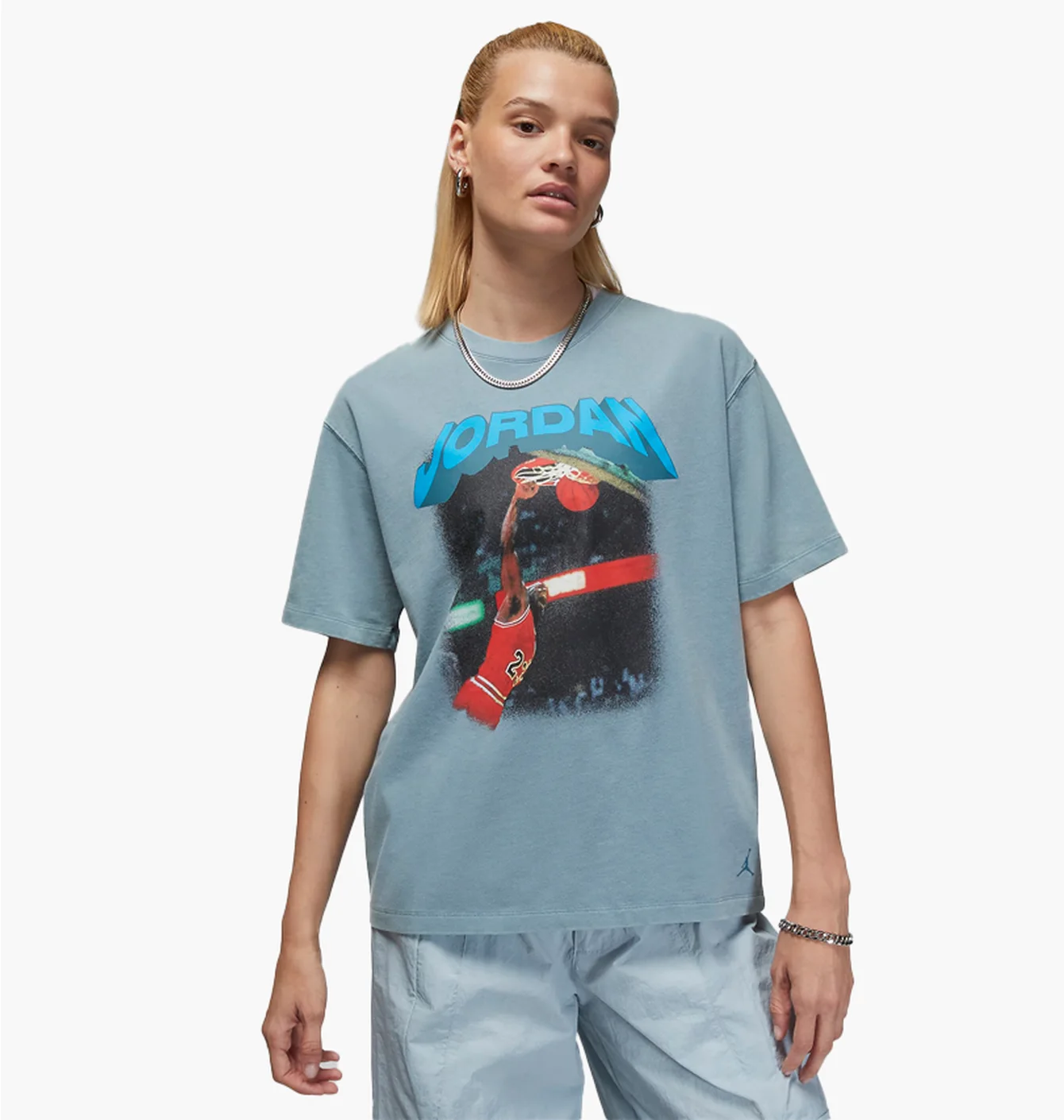 Футболка жіноча Air Jordan (Her)Itage WomenS Graphic T-Shirt Light Blue FB5137-031