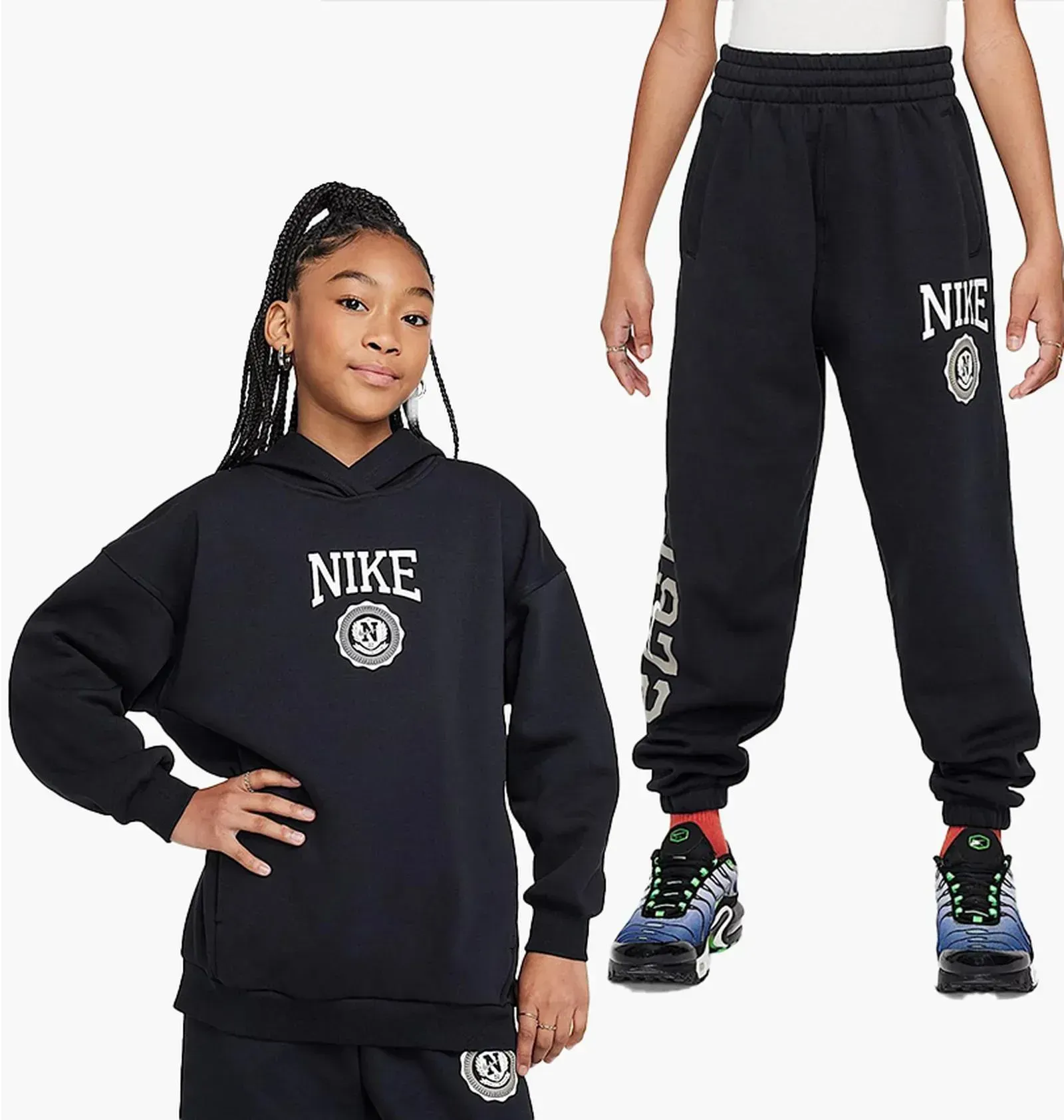 Спортивний костюм дитячий Nike Sportswear Club Fleece Black (HJ3371-010__HJ3374-010)