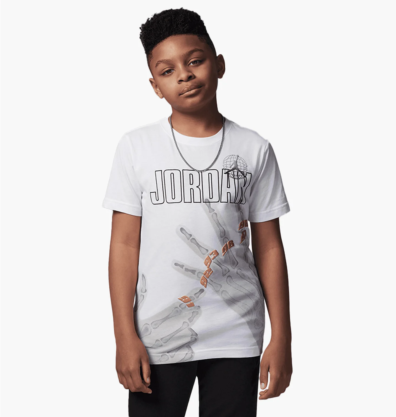 Футболка дитяча Air Jordan Big Roadtrip X-Ray T-Shirt White 95D729-001