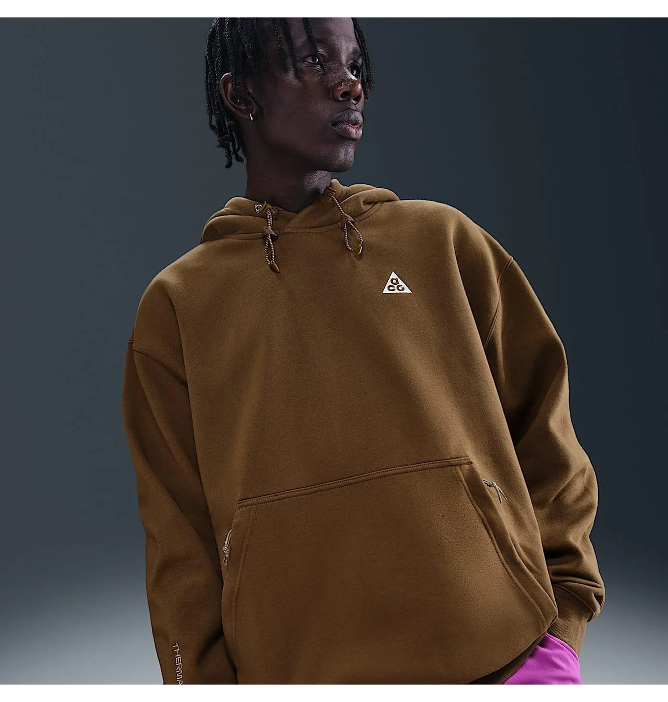 Худі чоловіче Nike Acg Therma-Fit Fleece Brown DZ3392-235