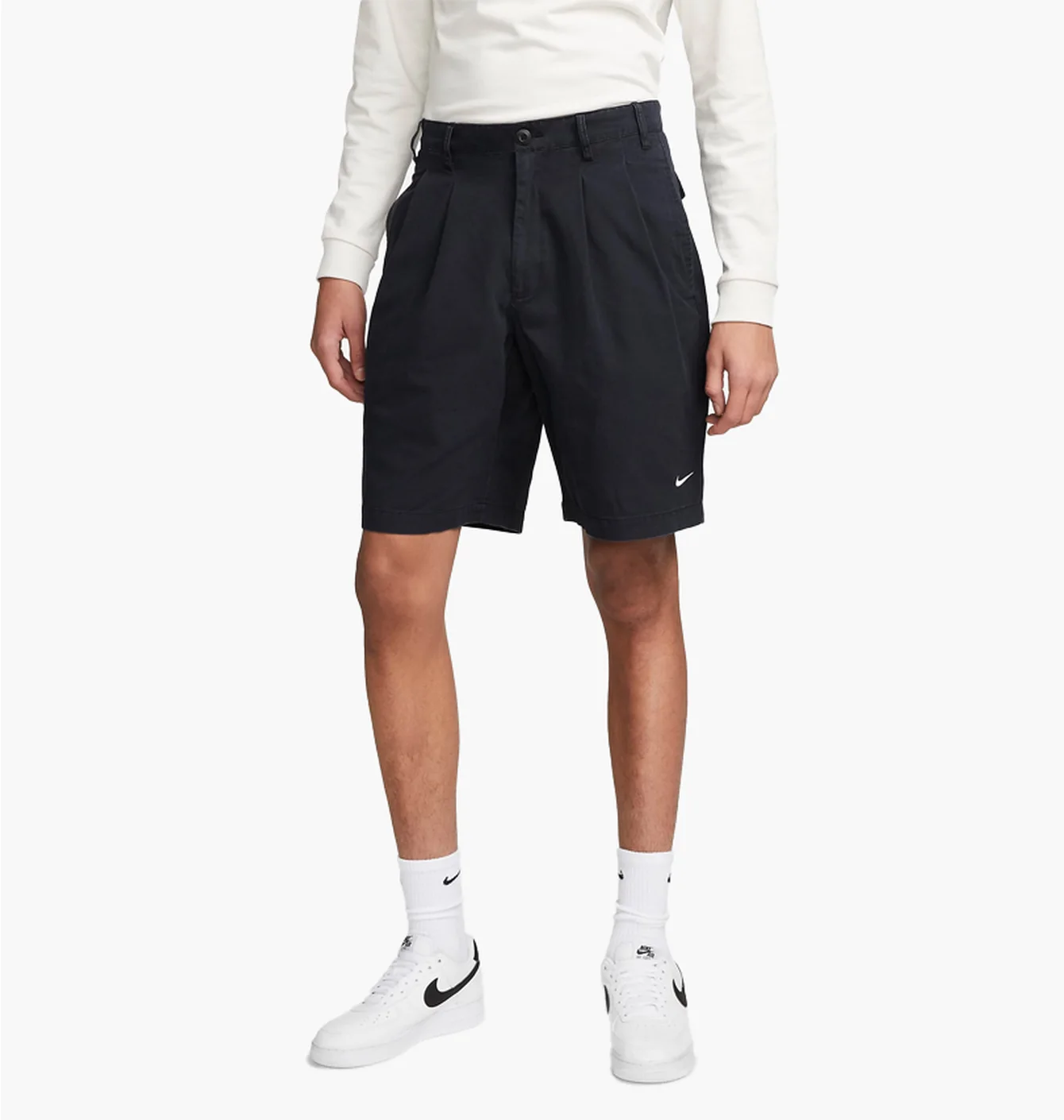 M NL PLEATED CHINO SHORT