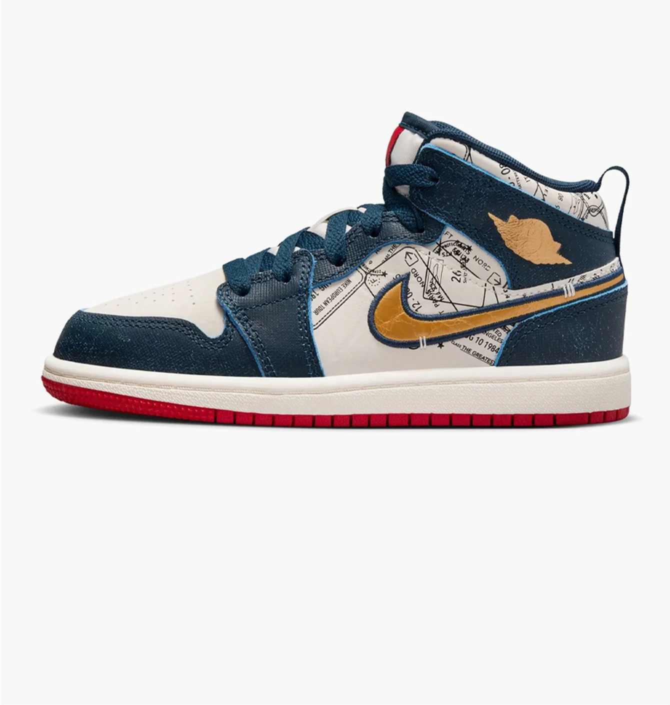 Кросівки дитячі Air Jordan 1 Mid Se Ps Beige/Blue FN1352-400