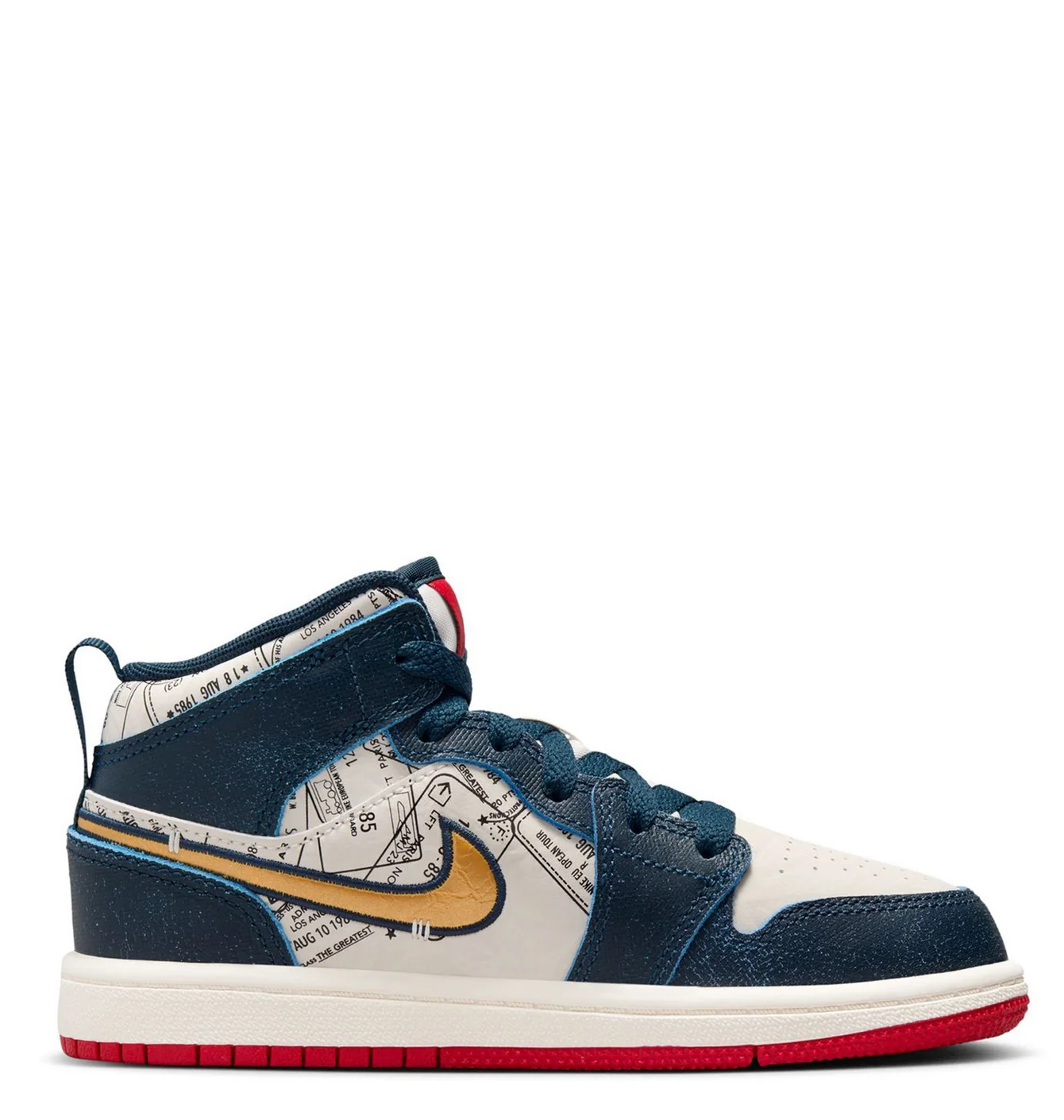 Кросівки дитячі Air Jordan 1 Mid Se Ps Beige/Blue FN1352-400