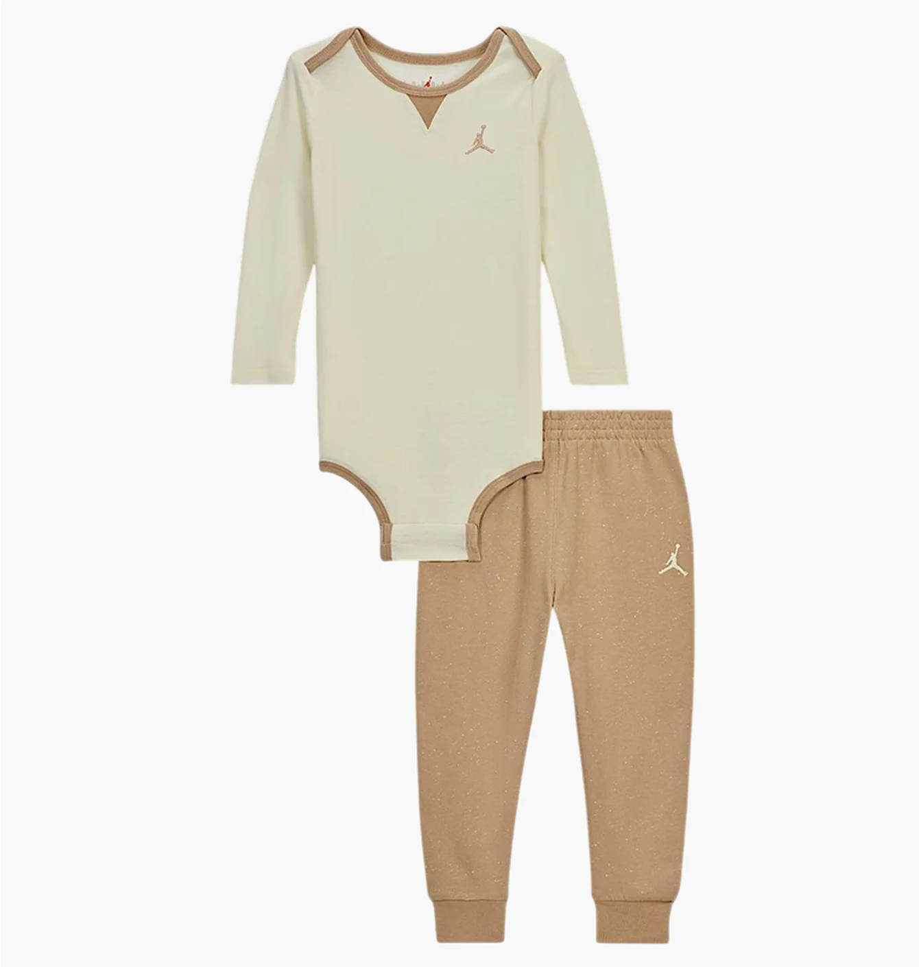 Спортивний костюм дитячий Air Jordan Rib Nep Bodysuit Set Beige/Brown 65D683-X0L