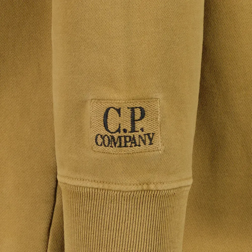 C.P. COMPANY BROWN FLEECE BLEND SWEATER