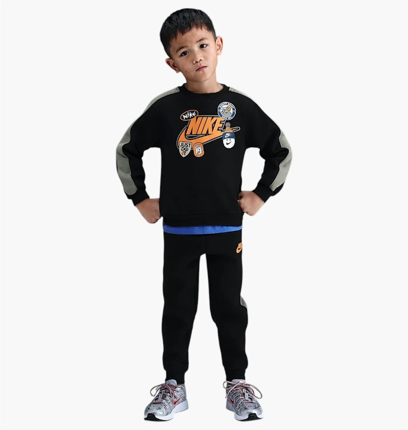 Спортивний костюм дитячий Nike Fleece Tracksuit Black/Grey 86N497-023