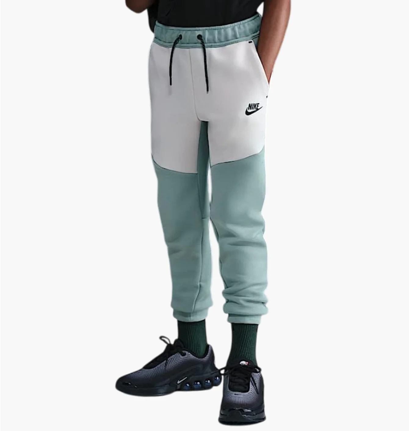 Штани дитячі Nike B Nsw Tch Flc Jggr - Pd Turquoise/White HV5869-054