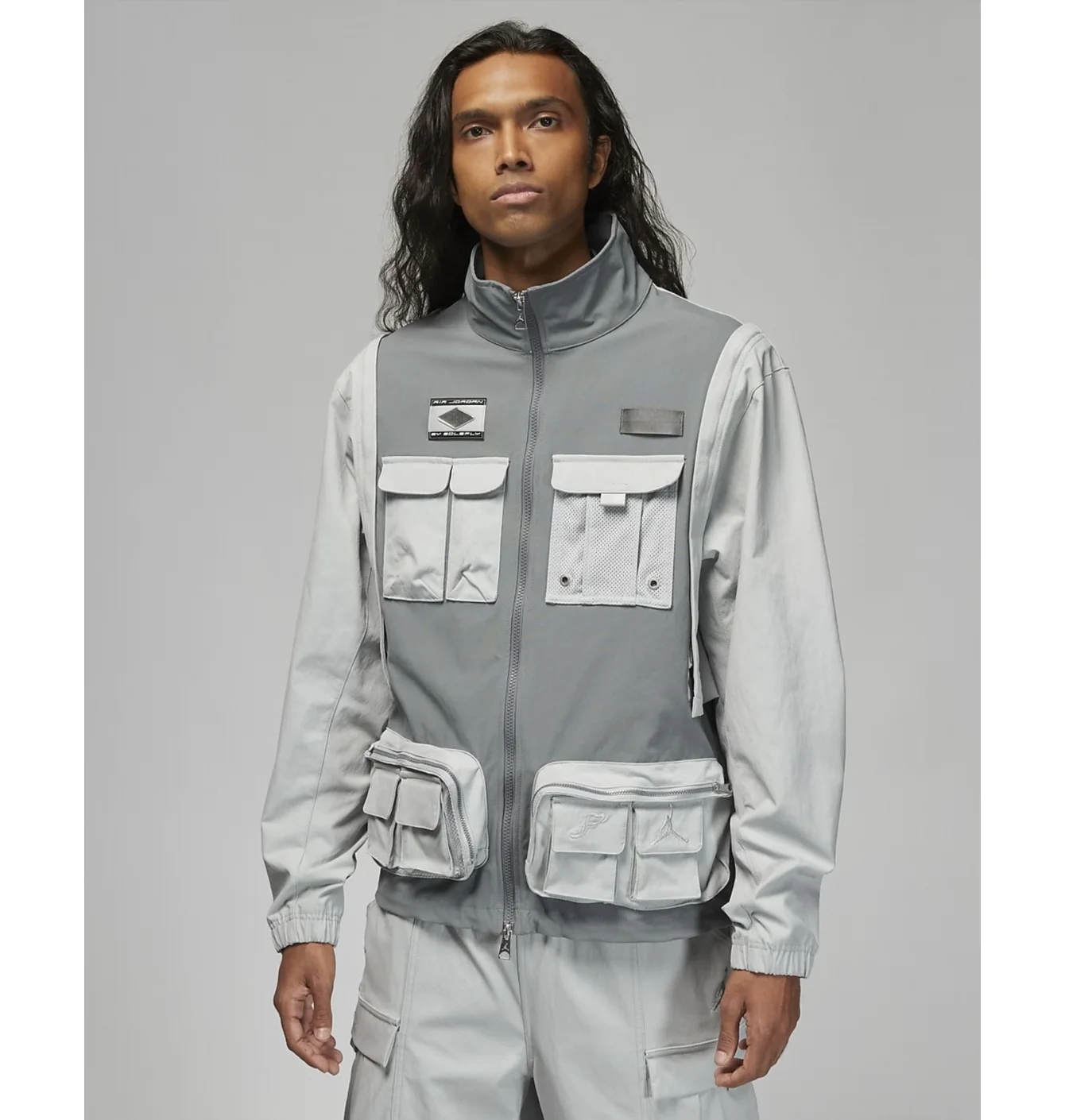 AIR JORDAN X SOLEFLY JACKET GREY