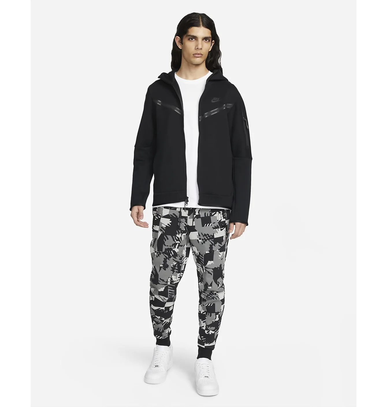 Штани Nike Tech Fleece Camo Grey Black Suite