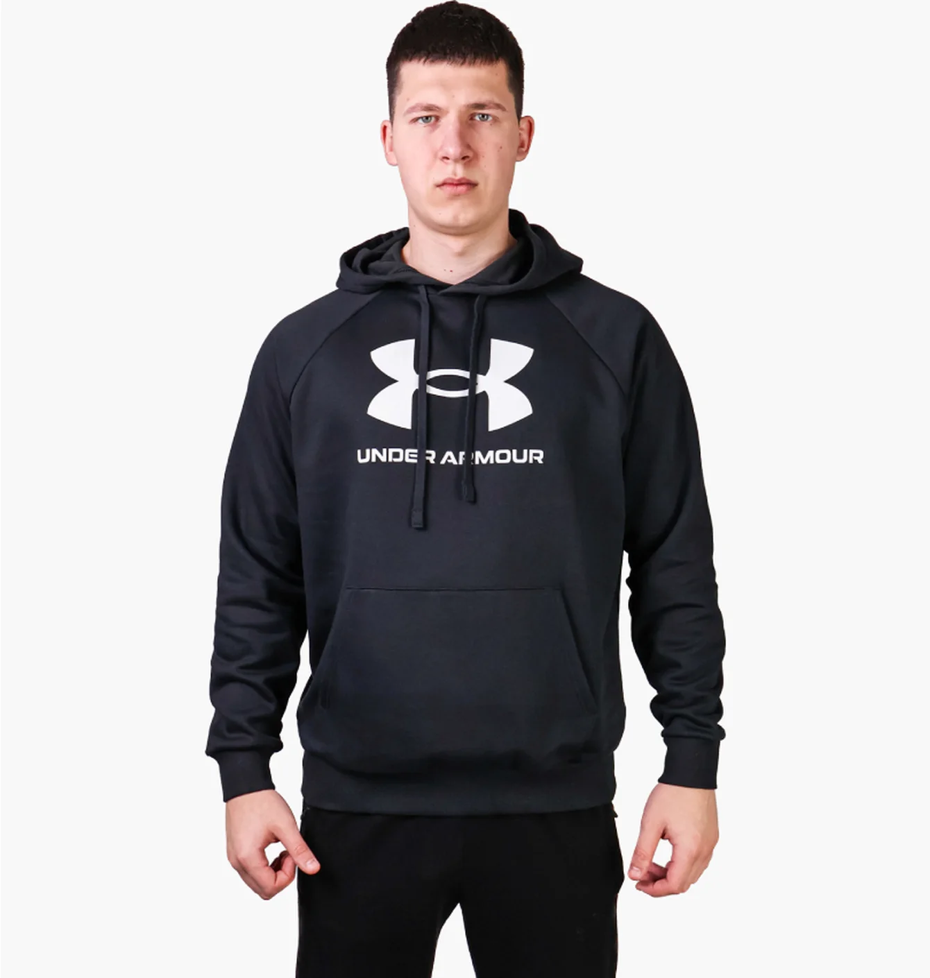 Худі чоловіче Under Armour Rival Logo Fleece Hoody Black 1379758-001