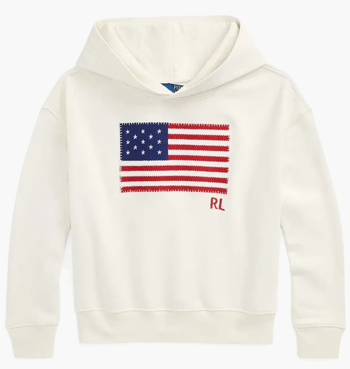 Polo Ralph Lauren Hoodie - White w. Flag