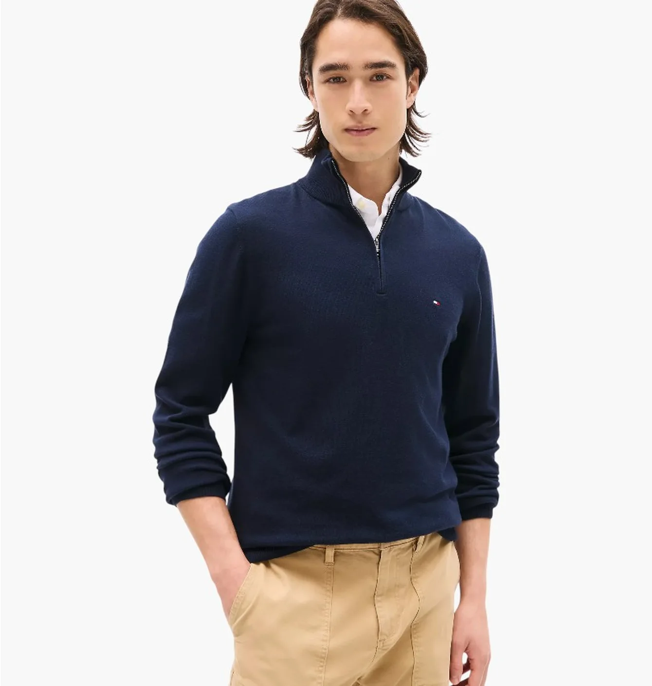 Кофта чоловіча Tommy Hilfiger Classic Quarter-Zip Sweater Blue 78J9329-410-FAP