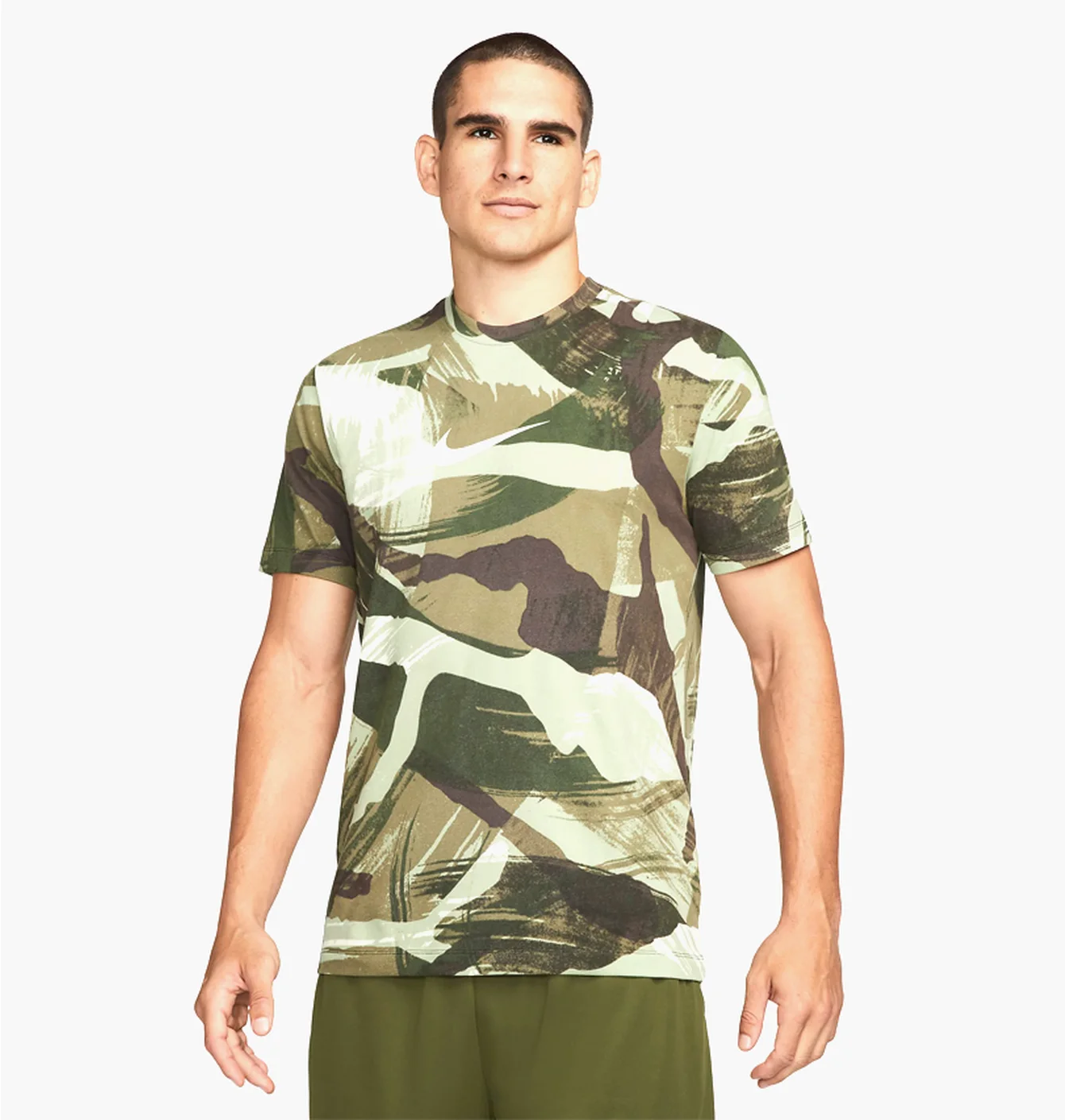 Футболка чоловіча Nike Dri-Fit Camo/Green Dr7571-386