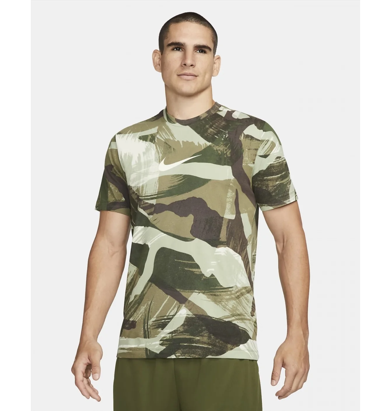 Футболка чоловіча Nike Dri-Fit Camo/Green Dr7571-386
