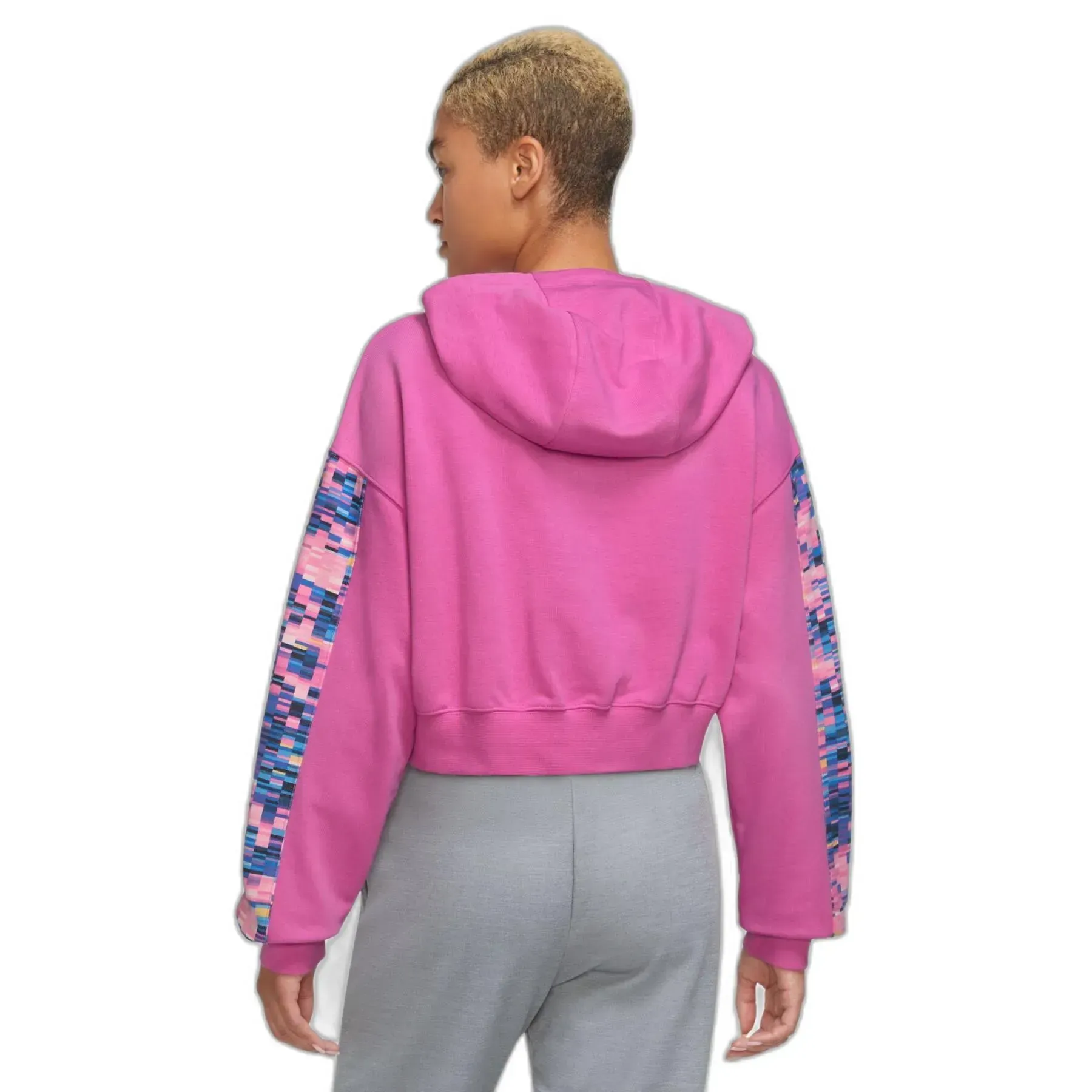 Nike Dri-Fit Gt Fit Hoodie Pro Allover Print Kadın Pembe Sweatshirt
