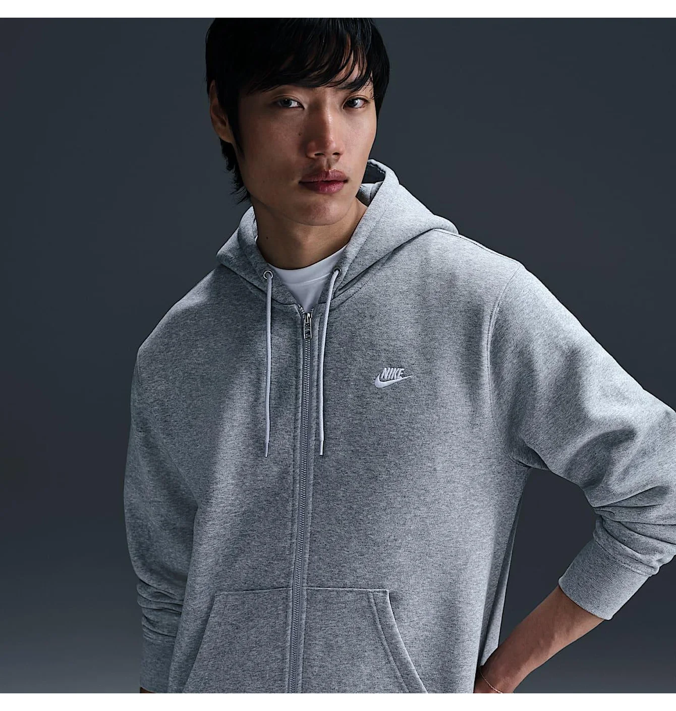 Толстовка чоловіча Nike Club Fleece Grey FN3861-063