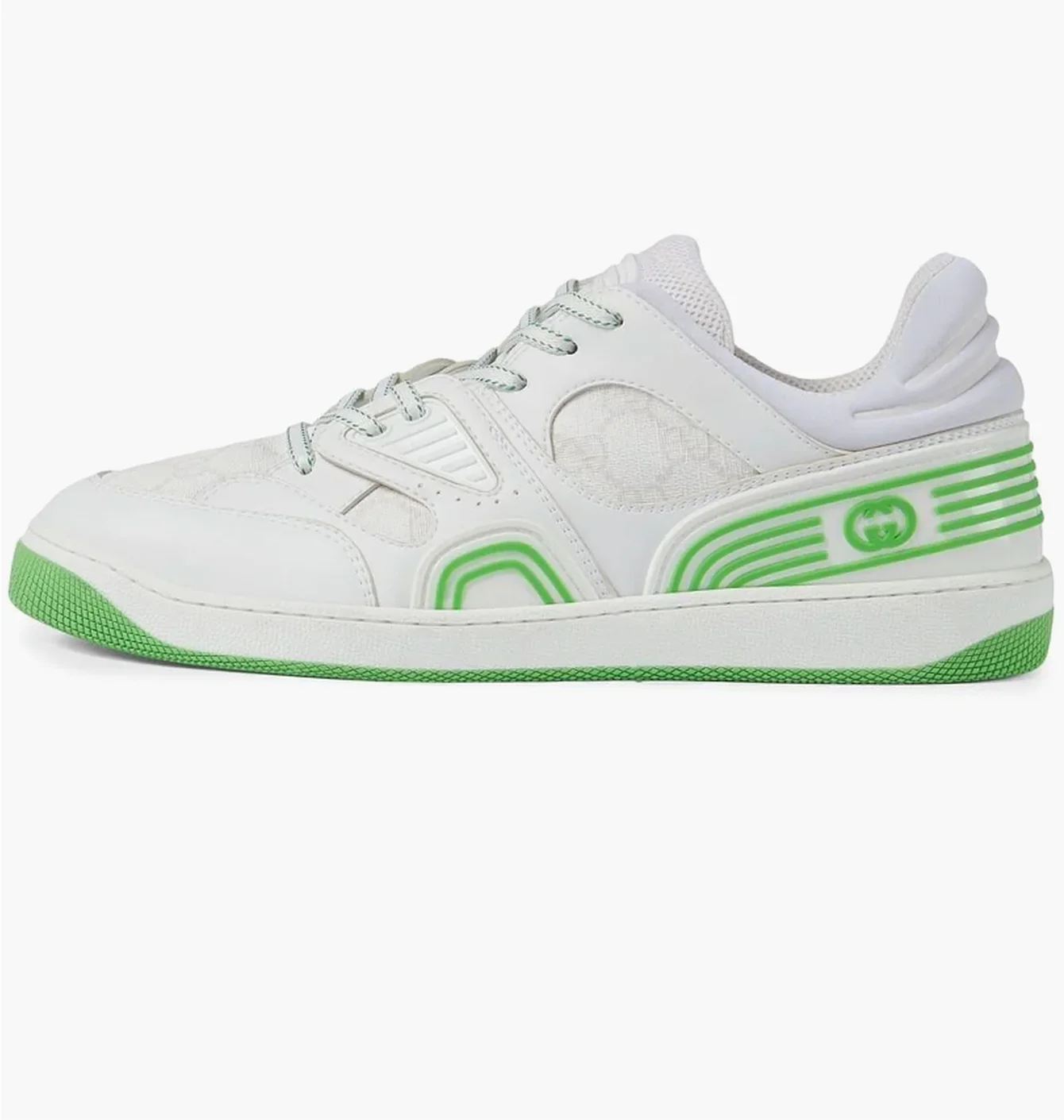 Gucci Basket Low White Demetra Green