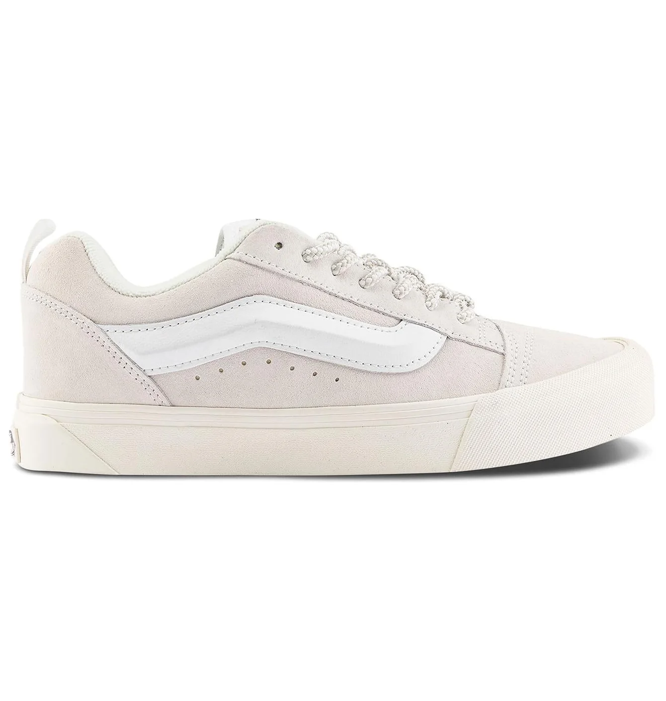 Vans Knu Skool sneakers with lace interest in white and