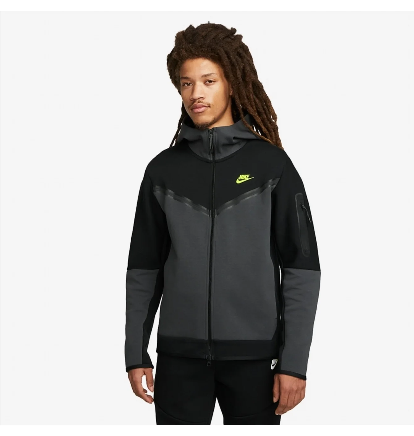 Толстовка чоловіча Nike Sportswear Tech Fleece Full-Zip Hoodie Black DV0537-011