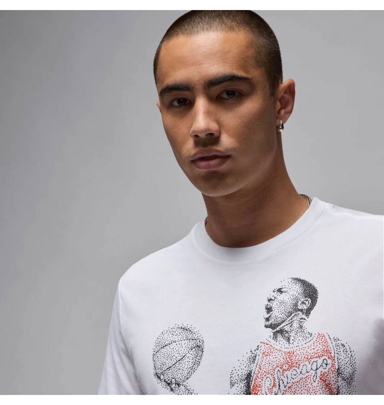 Air Jordan M J Brand Dot Mj Ss Crew White