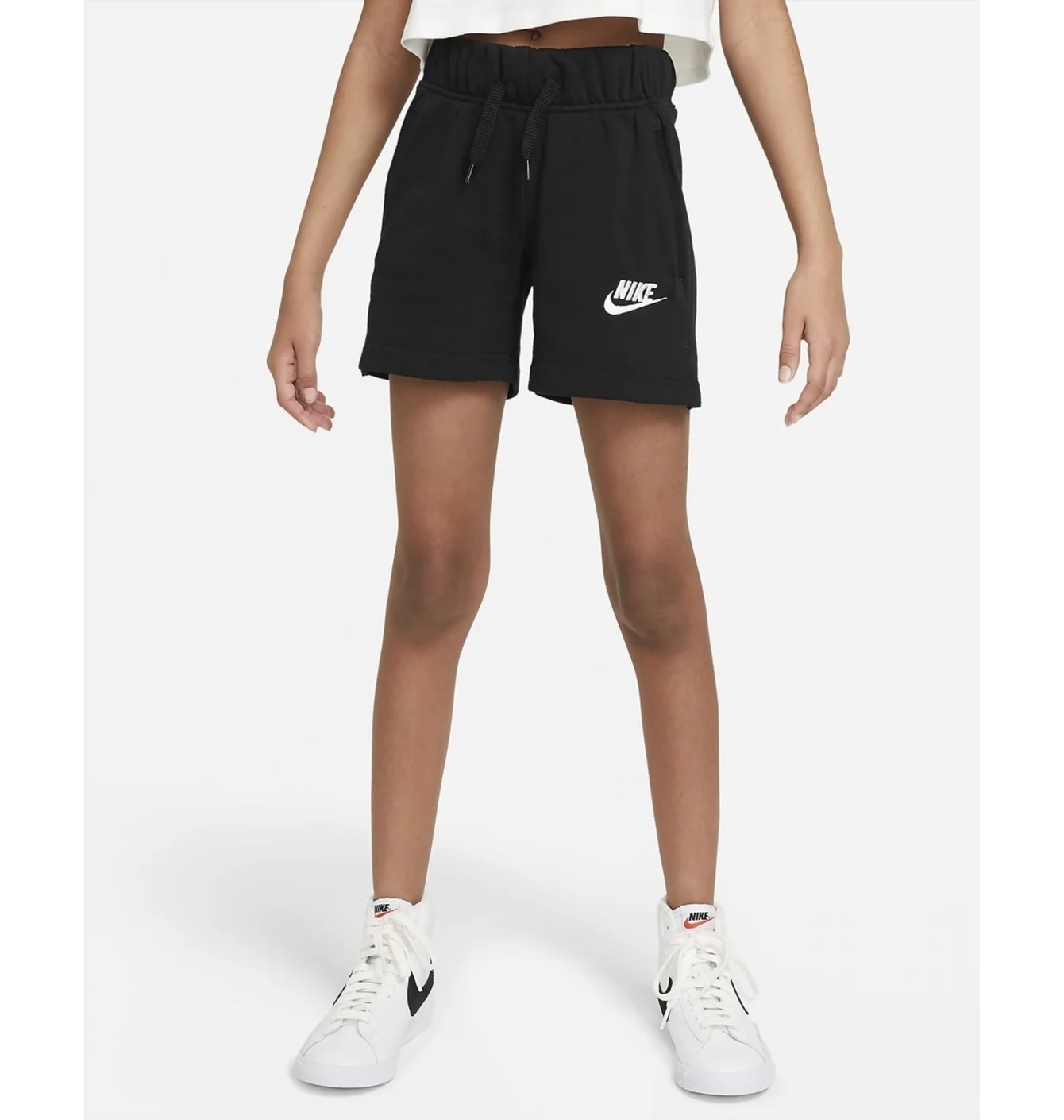 Шорти дитячі Nike Big Kids (Girls) French Terry Shorts Black Da1405-010