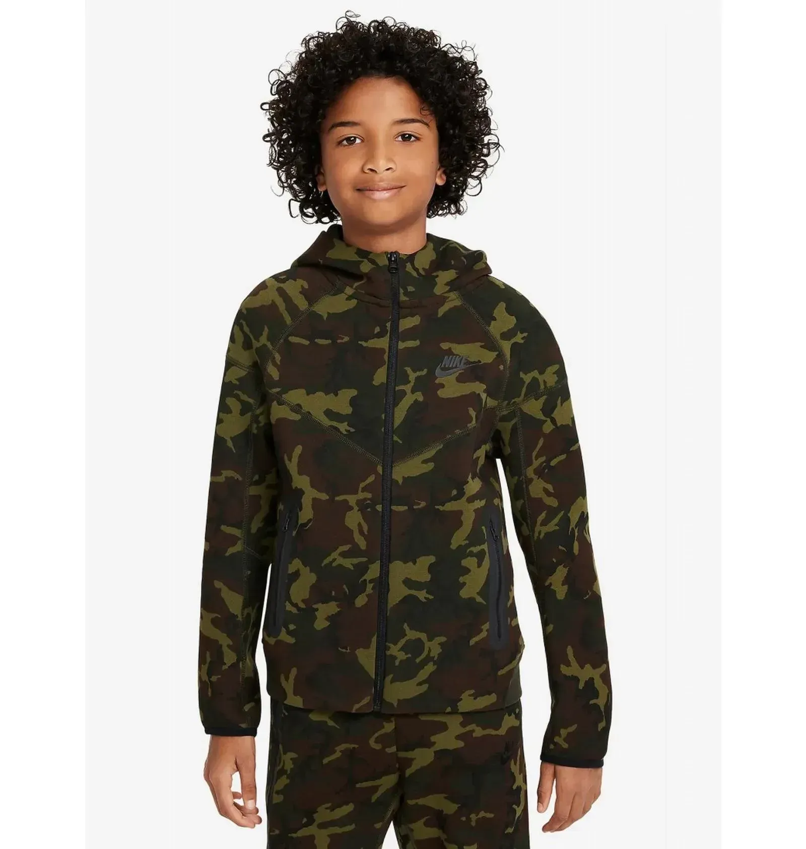 Спортивний костюм дитячий Nike Sportswear Tech Fleece Camo/Green (FN9118-010__FN9120-010)