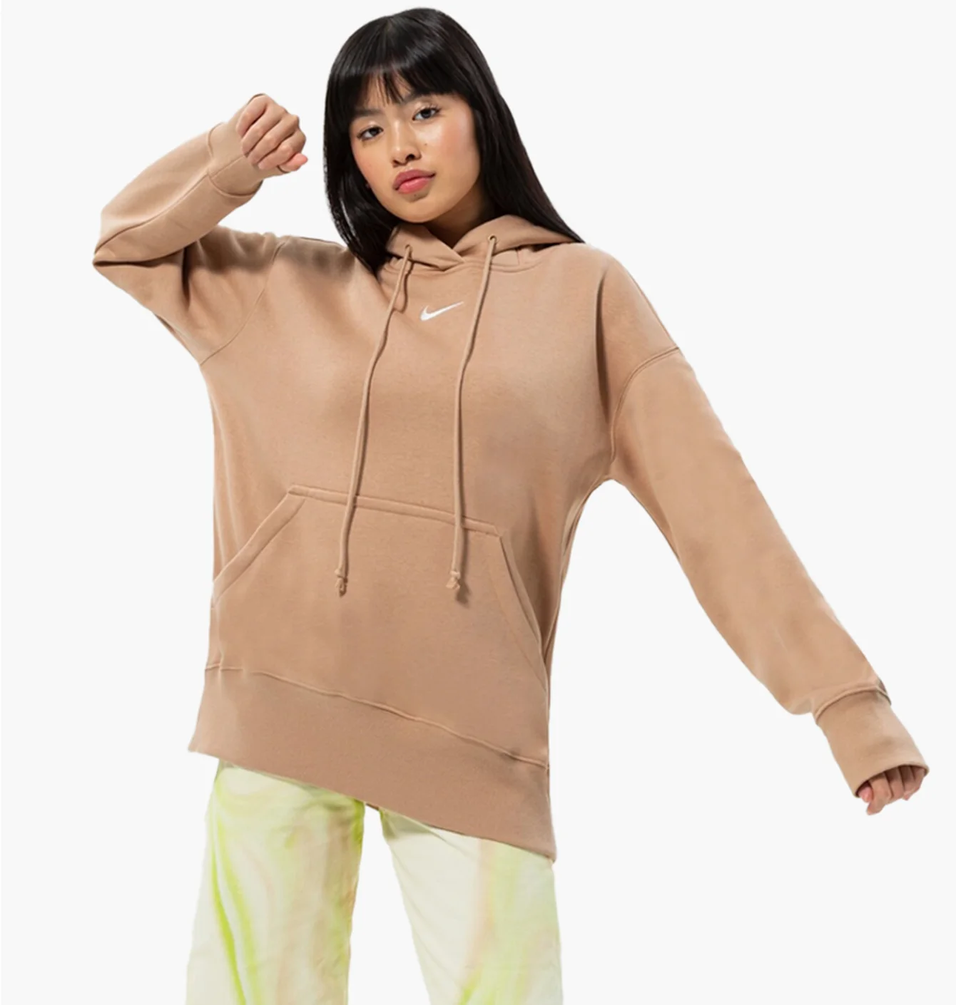 Худі жіноче Nike W Nsw Style Flc Po Hoodie Os Beige Dq5860-200