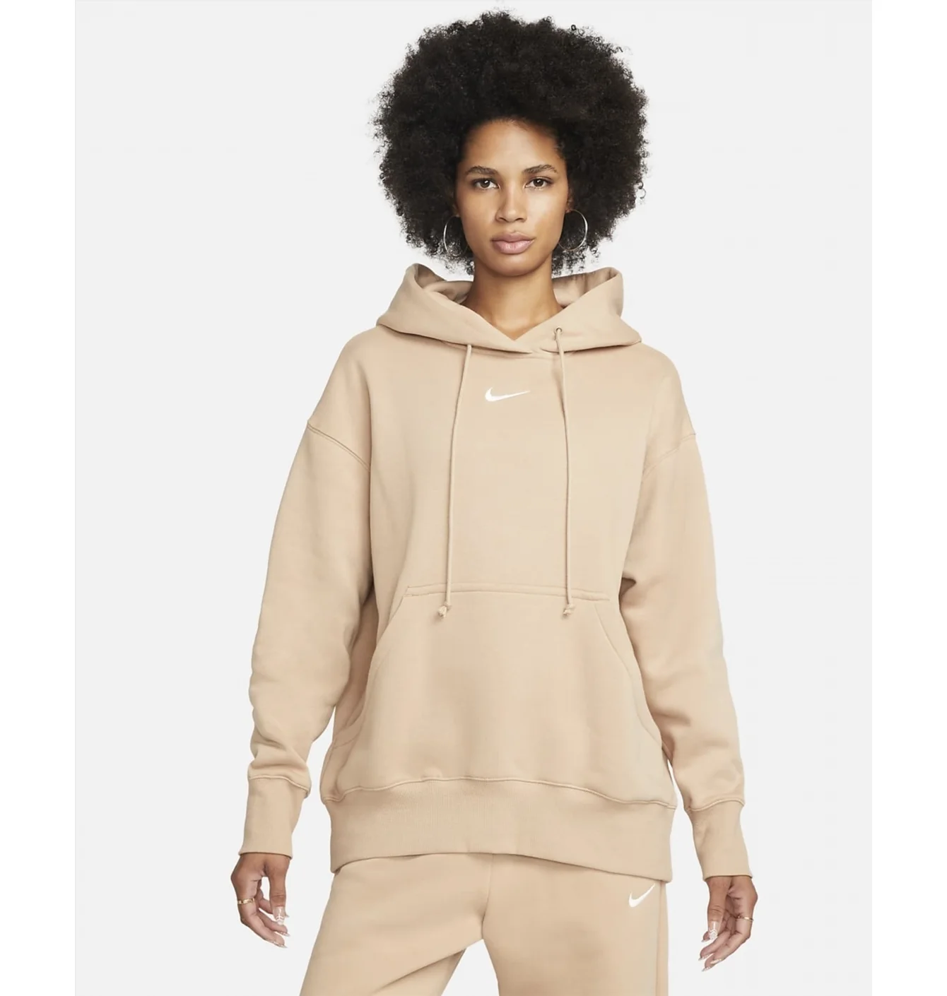 Худі жіноче Nike W Nsw Style Flc Po Hoodie Os Beige Dq5860-200