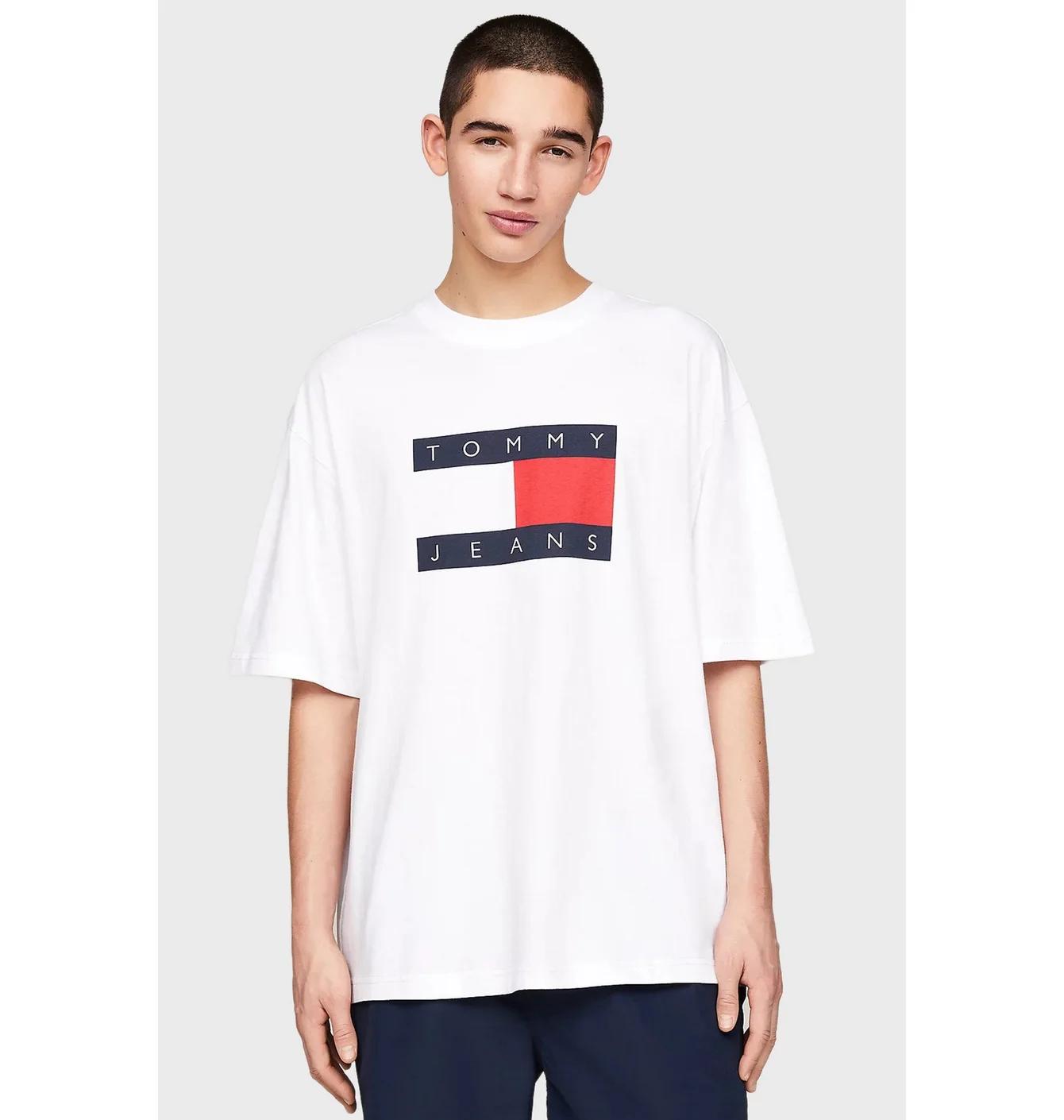 Tommy Jeans skate flag t-shirt in white