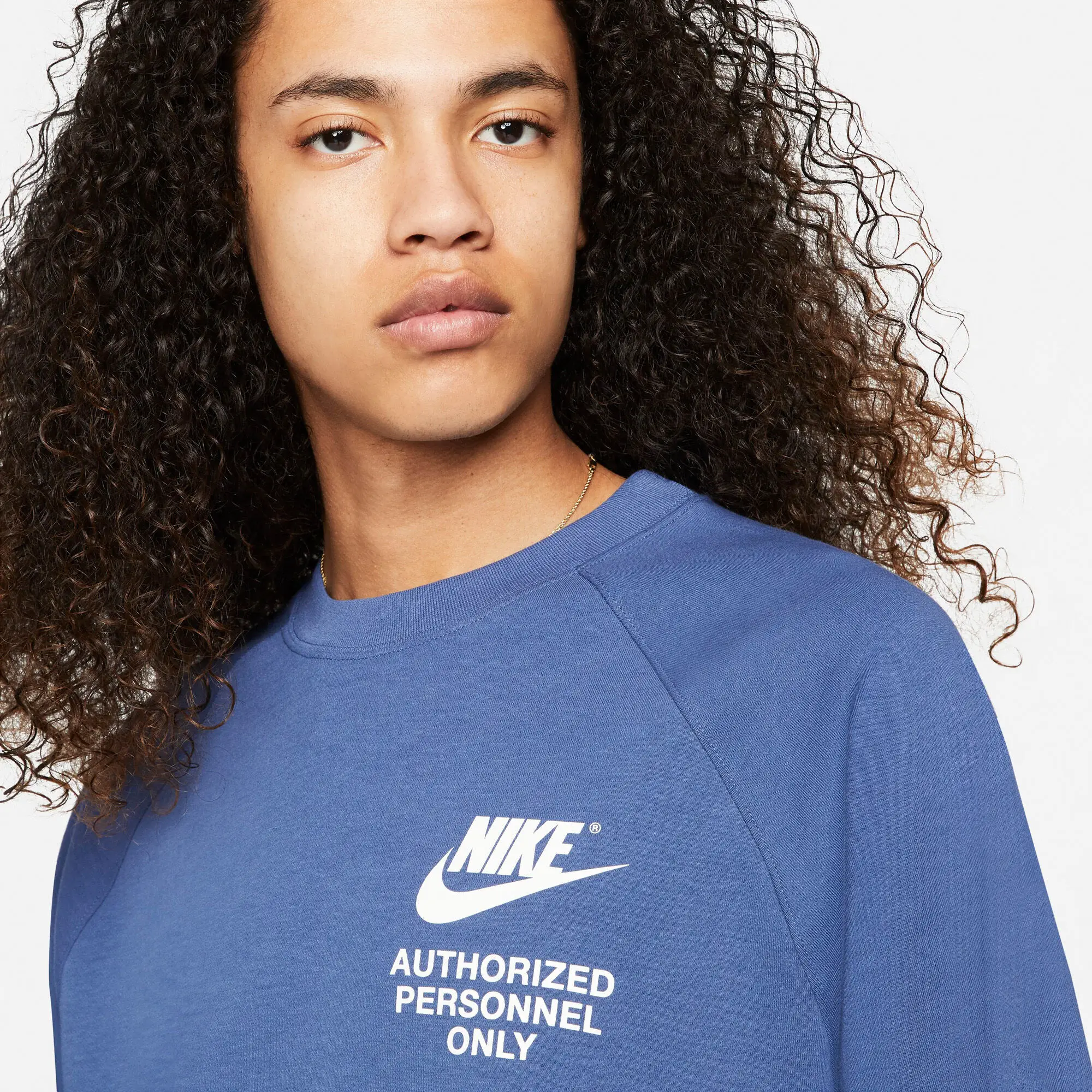 Лонгслів чоловічий Nike Fleece Crew Gx Ap Blue DM6554-410