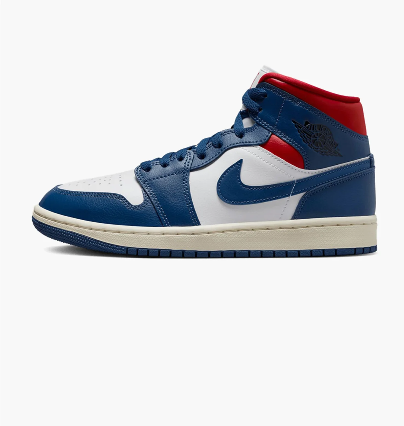Jordan 1 Mid French Blue Gym Red (W)