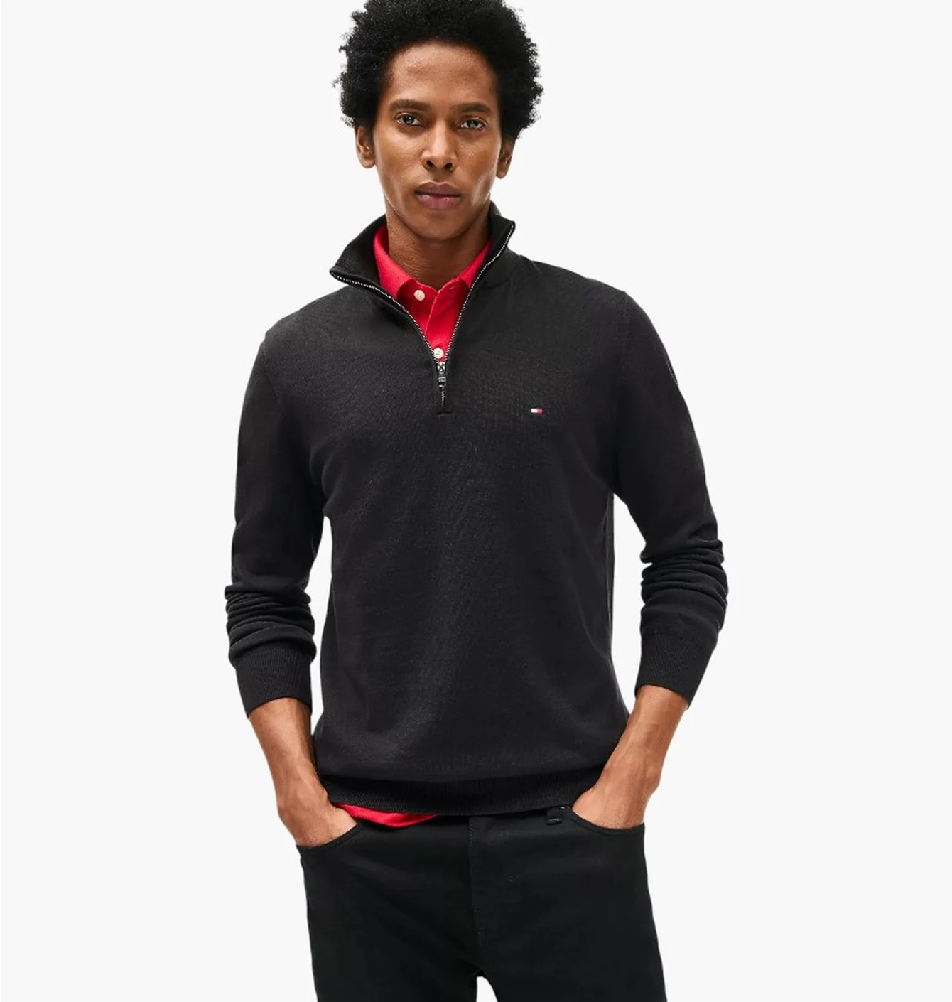 Кофта чоловіча Tommy Hilfiger Classic Quarter-Zip Sweater Black 78J9329-001-BDS