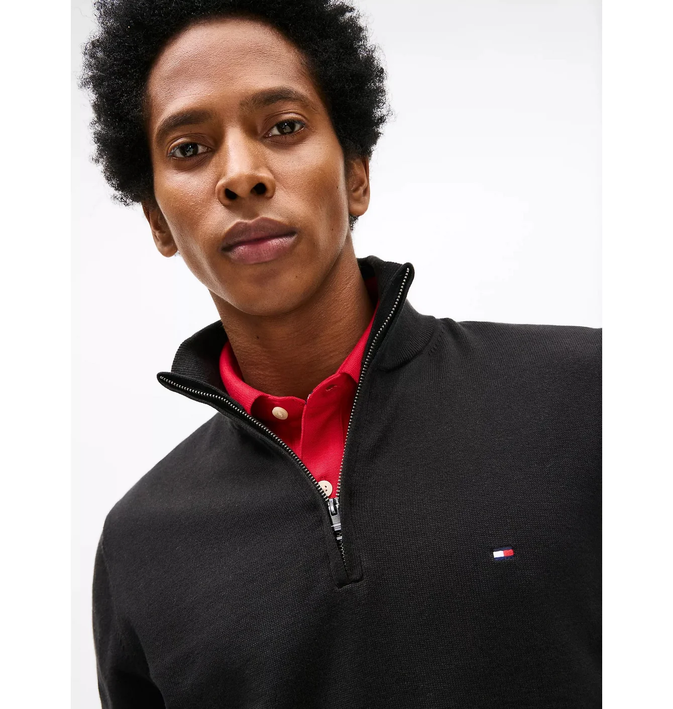 Кофта чоловіча Tommy Hilfiger Classic Quarter-Zip Sweater Black 78J9329-001-BDS
