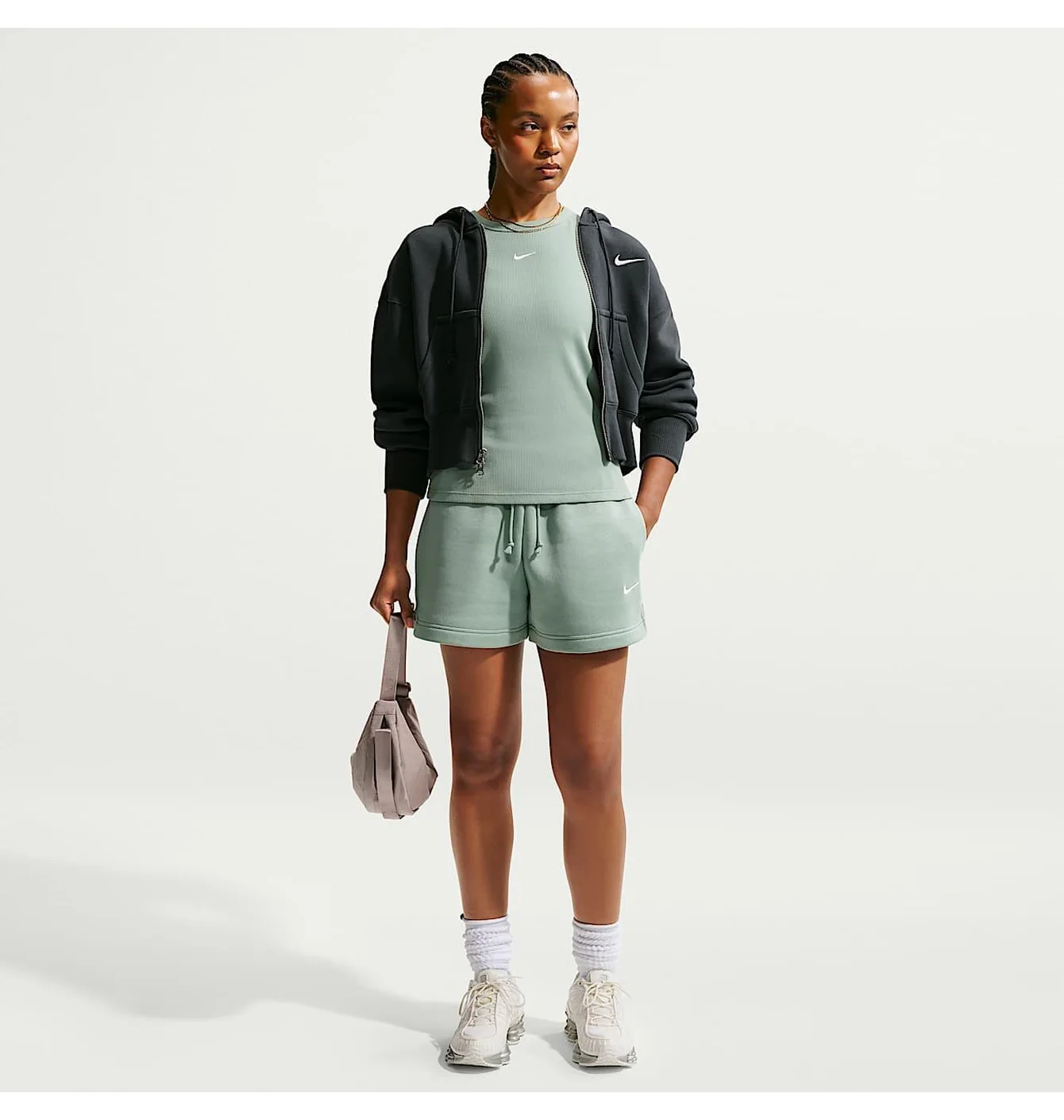 Шорти жіночі Nike W Nsw Phnx Flc Mr Std 4In Green IH2108-007