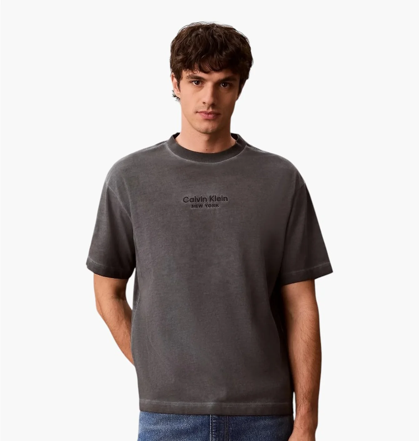 Футболка чоловіча Calvin Klein Faded Dye Logo Graphic Classic Grey 40EM845-Q8W