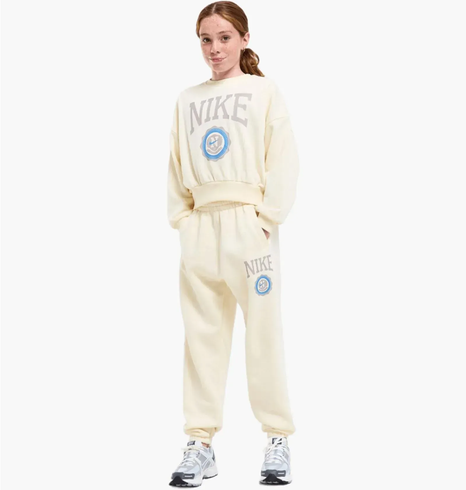 Спортивний костюм дитячий Nike Sportswear Club Fleece Beige (HJ3371-113__HJ3374-113)