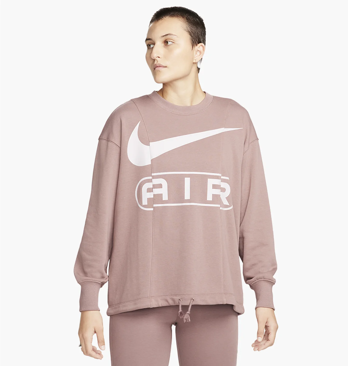 Толстовка Nike W Nsw Air Oos Flc Crew Pink