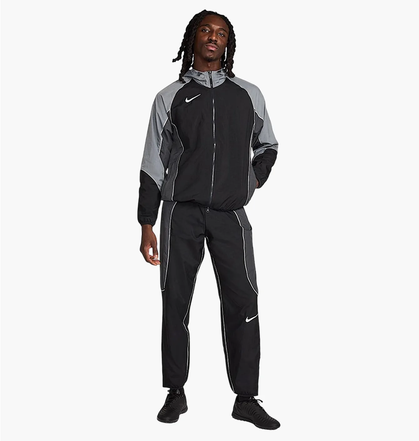 Спортивний костюм чоловічий Nike Strike+ Water Repellent Black/Grey HJ3802-011__HJ3804-010