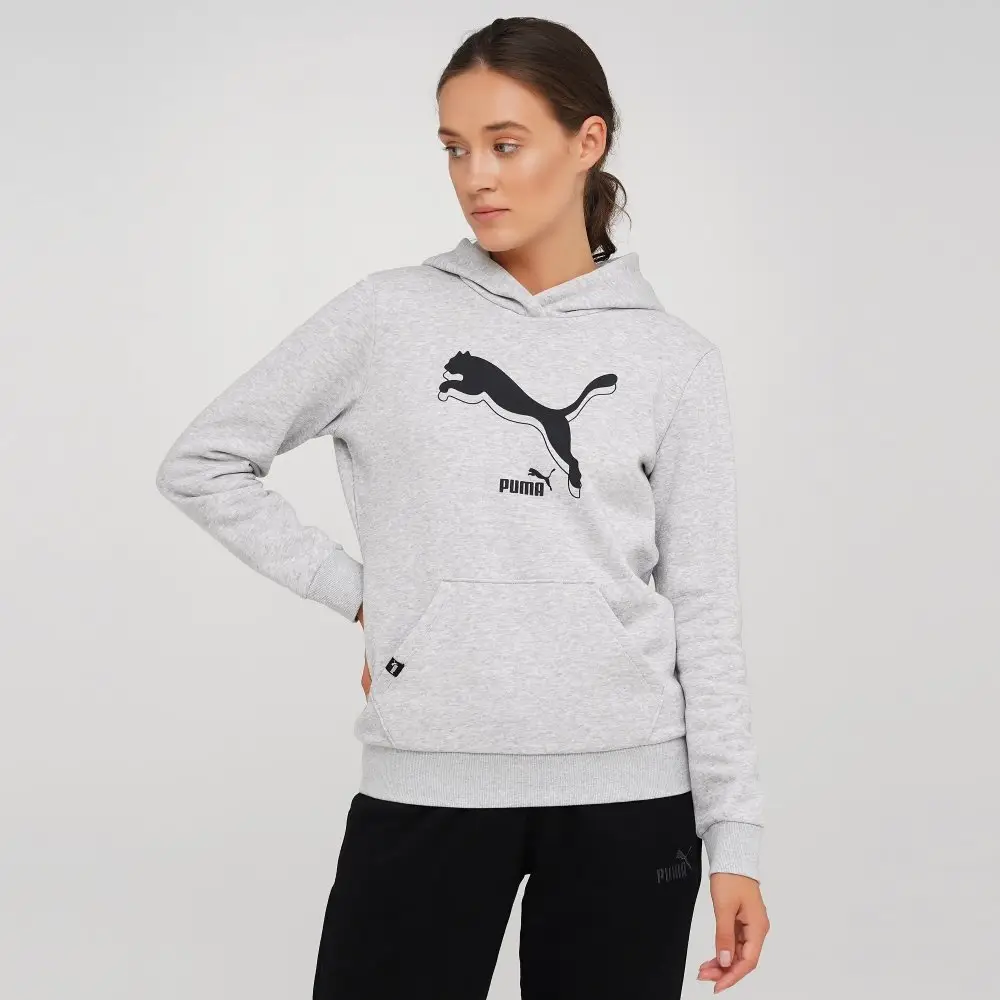 Худі жіноче Puma Power Logo Fleece Hoodie Grey 589541-04