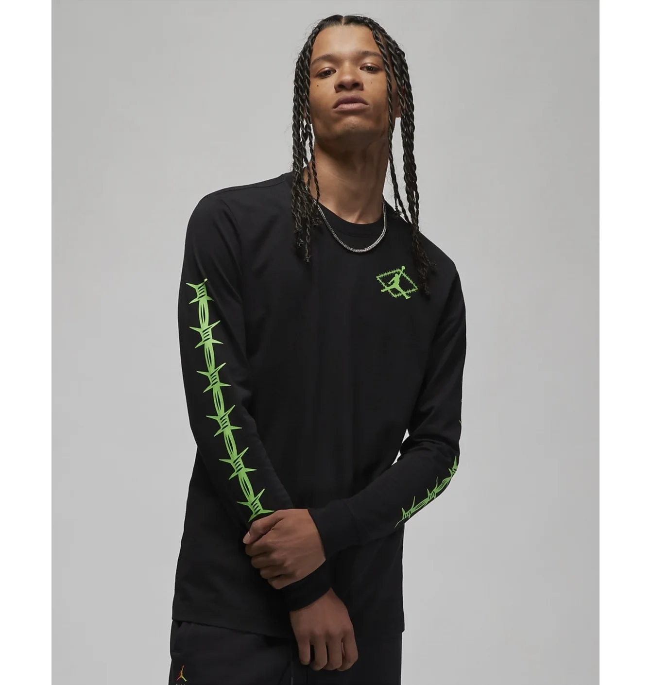 Лонгслів чоловічий Air Jordan T-Shirt Flight Mvp Black DV1480-010