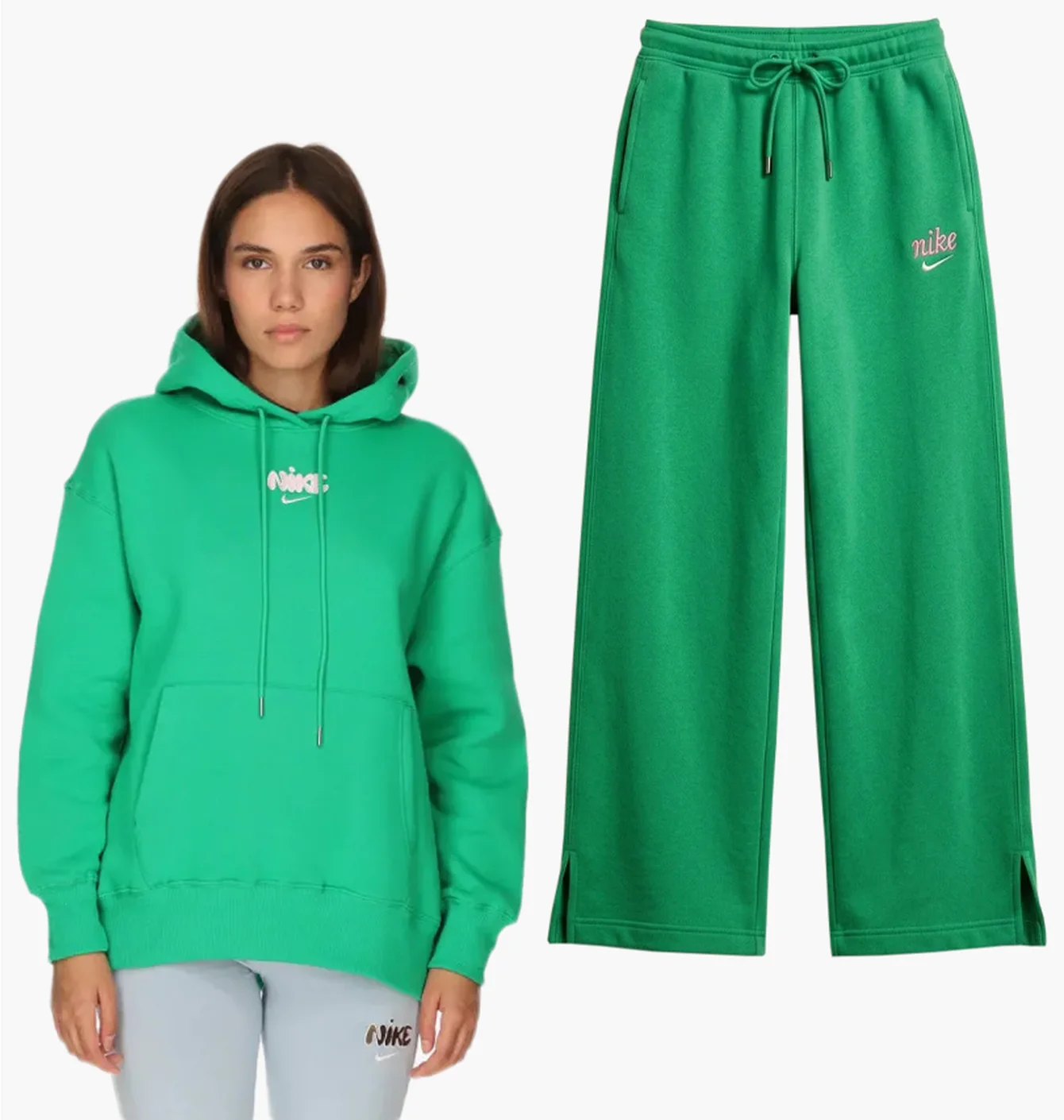 Спортивний костюм жіночий Nike Phoenix Fleece Green IQ1425-324__IQ1424-324