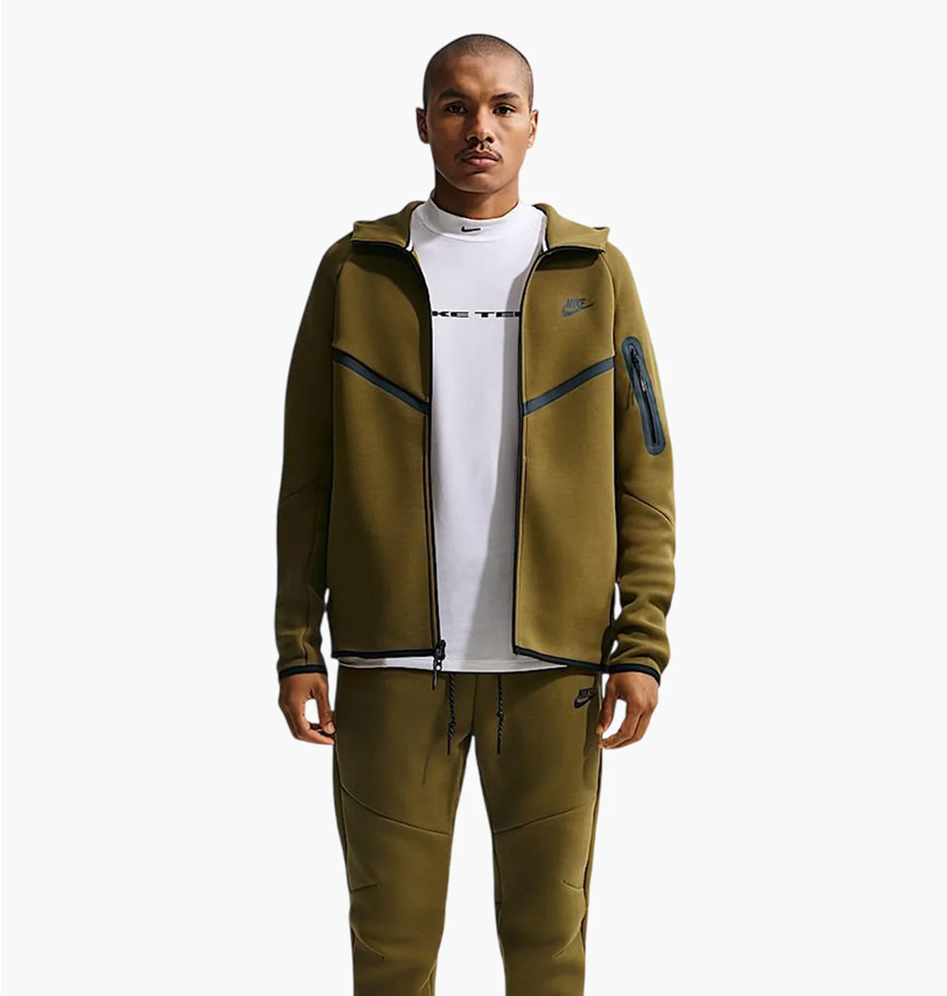 Толстовка чоловіча Nike Tech Fleece Fz Wr Olive HV0949-368