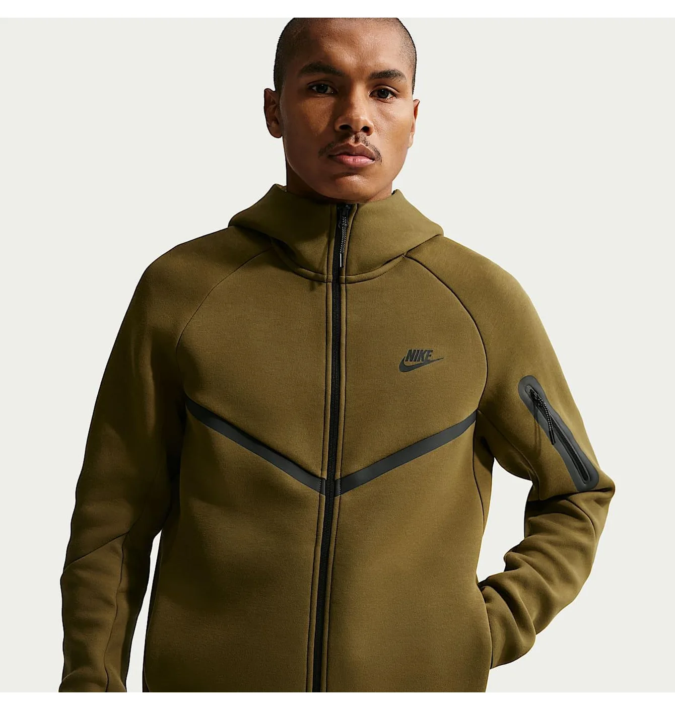 Толстовка чоловіча Nike Tech Fleece Fz Wr Olive HV0949-368