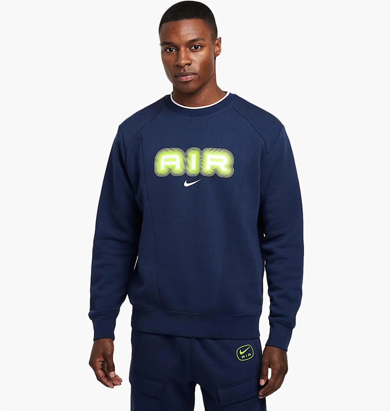 Світшот чоловічий Nike Air Fleece Crew-Neck Blue HM0177-410