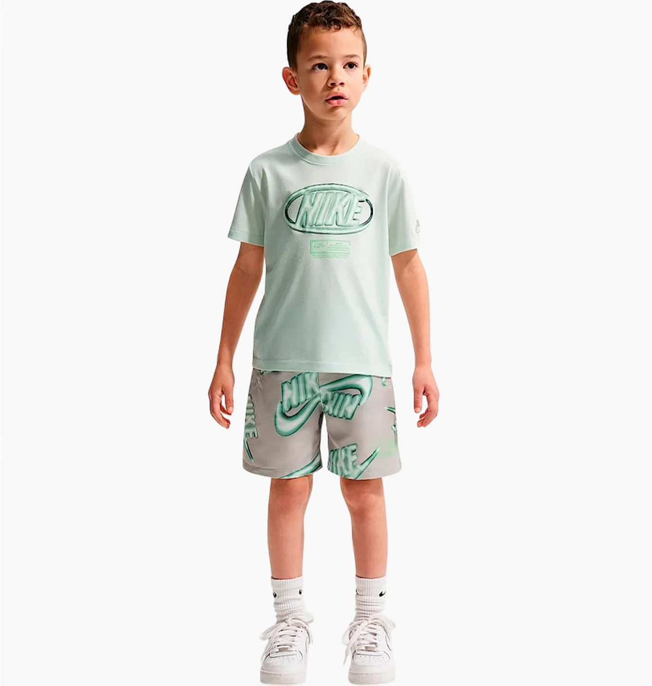 Набір: футболка, шорти Nike Club Green/Grey 86N878-F28