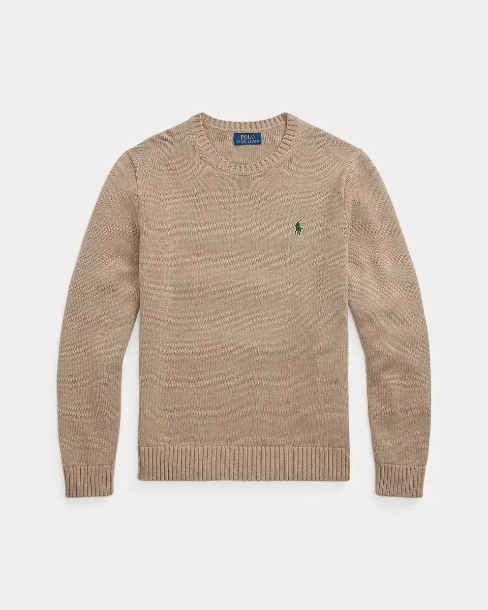 Polo Ralph Lauren Cotton Crew Neck Sweater Bronze Melange