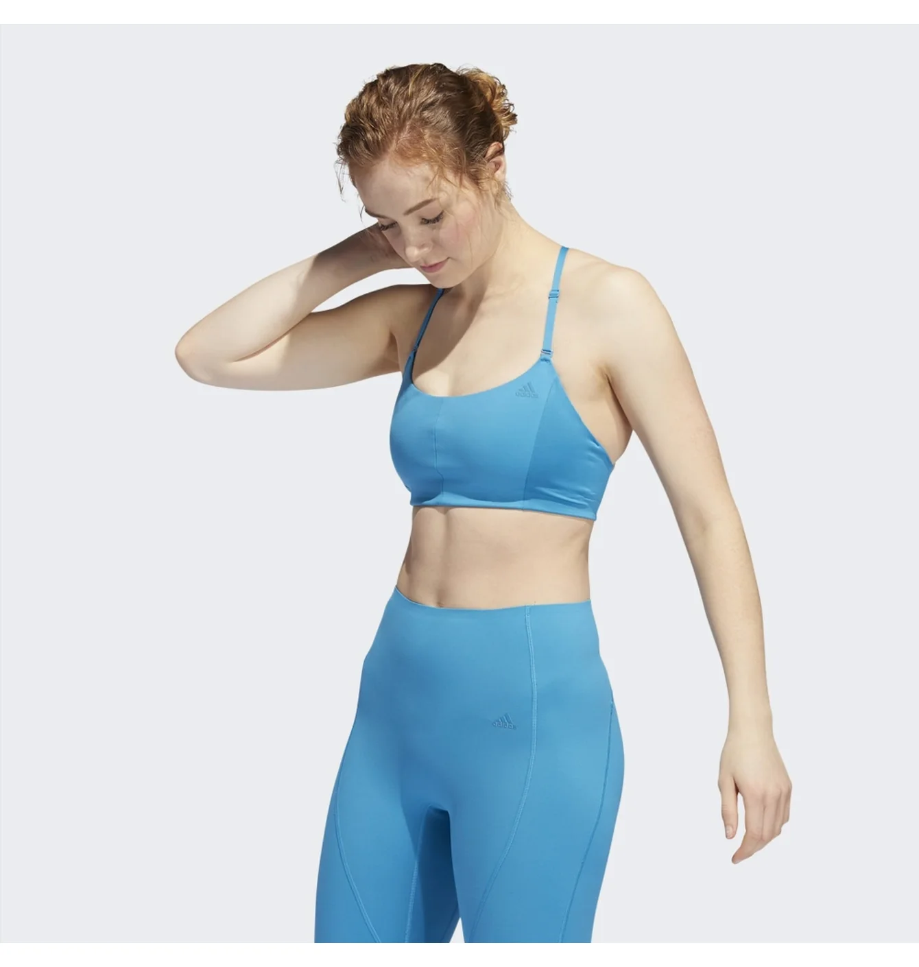 Топ жіночий Adidas Yoga Studio Light-Support 3-Stripes Bra Blue Hh9127
