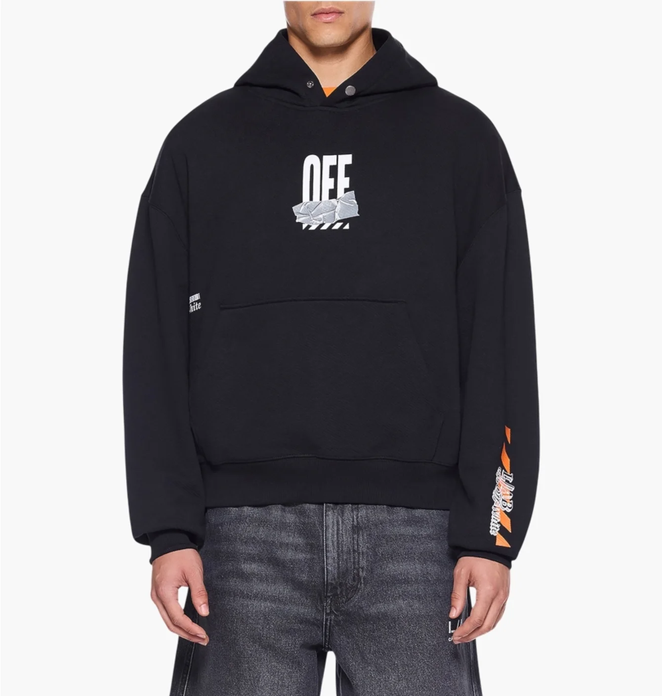 Худі чоловіче Off-White L/Ab Off Active Tape Black 44LABF26K081-001